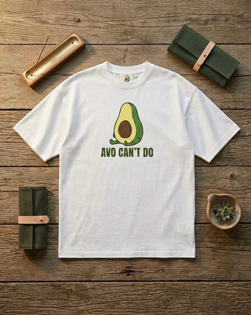 Avo Can’t Do – Funny Avocado Graphic Oversized T-Shirt for Men & Women