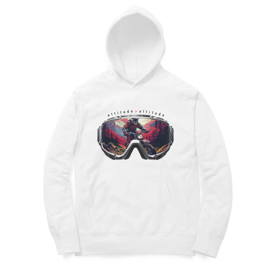 Adventure Rider Graphic Hoodie – Men’s White Motocross Printed Hoodie