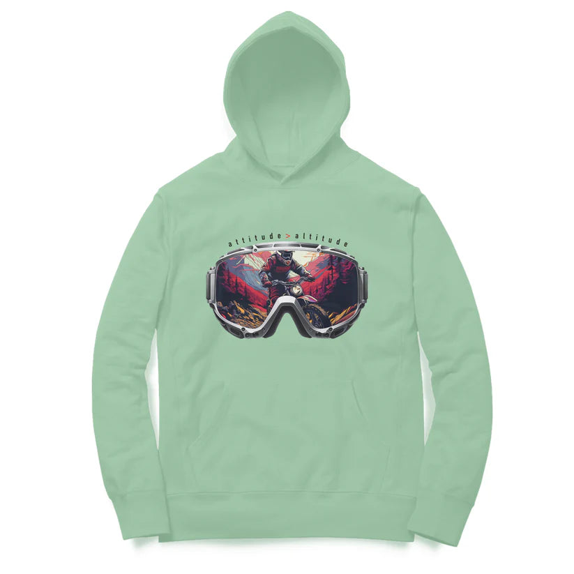 Adventure Rider Graphic Hoodie – Men’s White Motocross Printed Hoodie